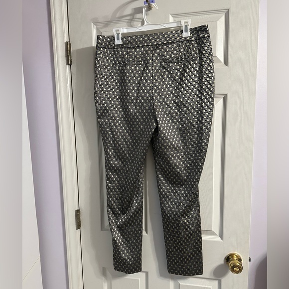 Chico's Black and gold jacquard pattern Pants - Picture 3 of 10